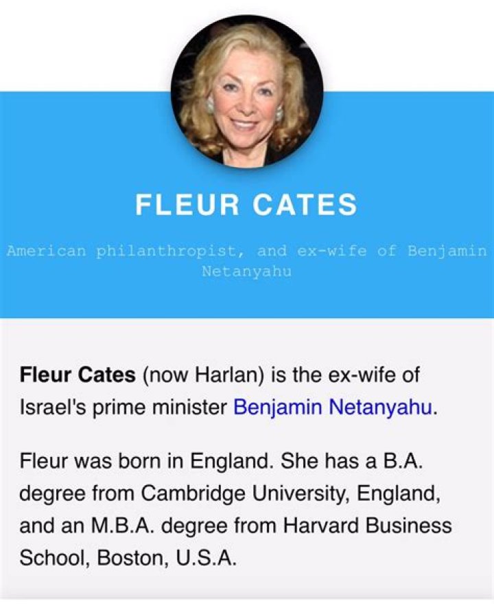 Exploring the Public Persona: The Fleur Cates Netanyahu Photo