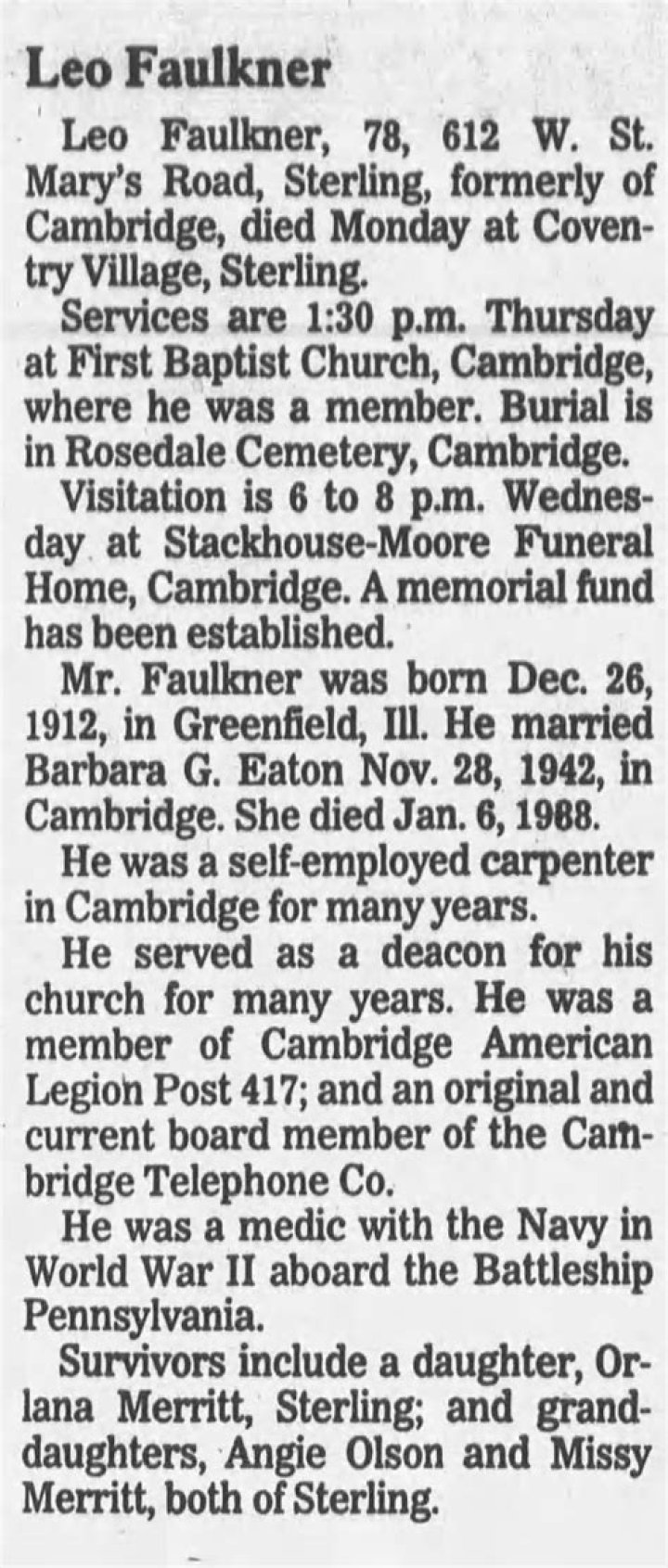 Leo Faulkner Family: A Look at His Personal Connections